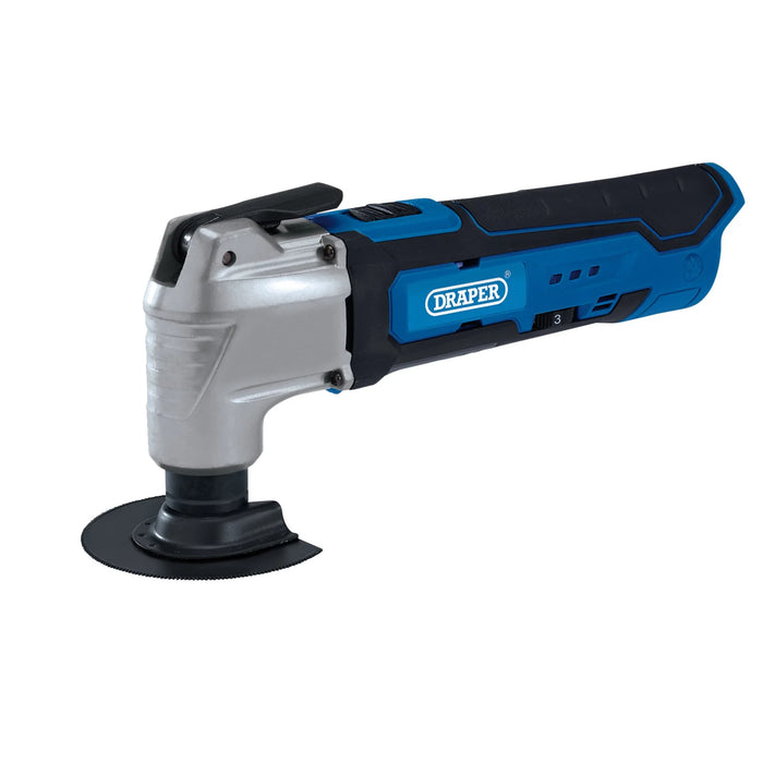 Draper 12V Oscillating Multi-Tool (33 Piece), 1 x Battery, 1.5Ah, 1 x Fast