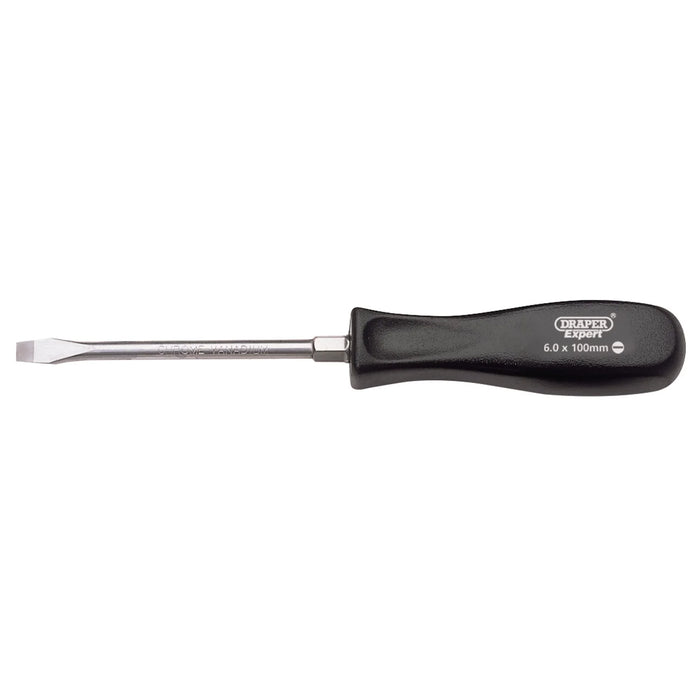 Draper Expert Plain Slot Mechanics Screwdriver, 6 38-100mm