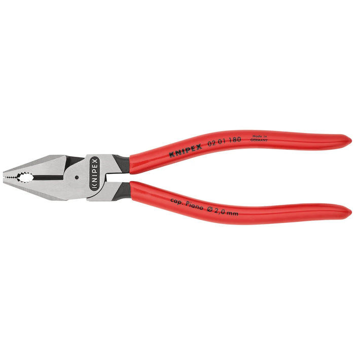 KNIPEX 02 01 180 High Leverage Combination Pliers, 180mm - 02 01 180 SB