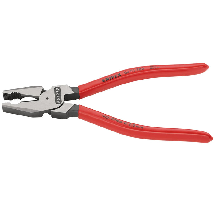 KNIPEX 02 01 180 High Leverage Combination Pliers, 180mm - 02 01 180 SB