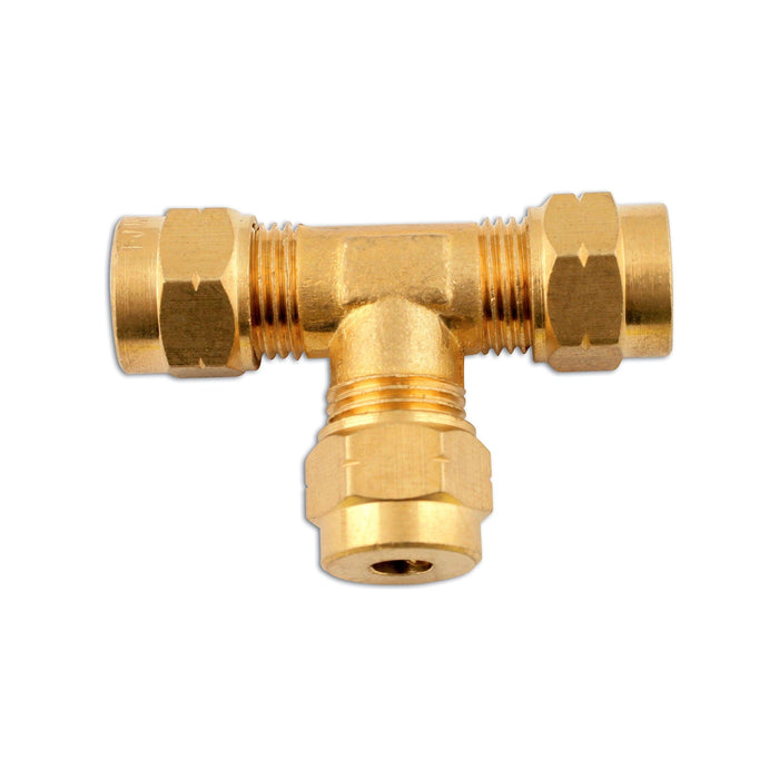 Tool Connection Brass Coupling Tee Piece 4mm 5pc 31120 Tool Connection - Town Tools 