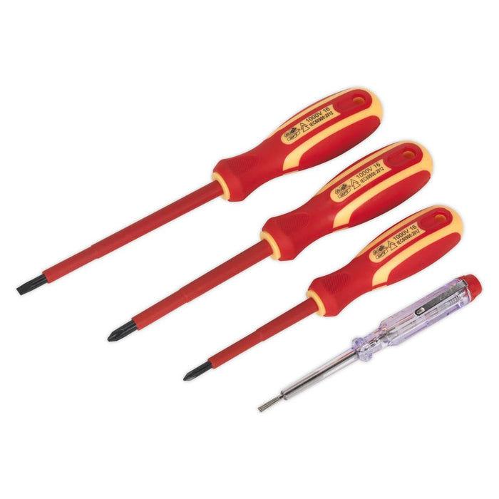 Sealey Electrician's Screwdriver Set 4pc VDE Approved S01155