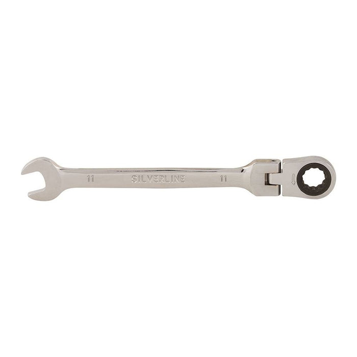 Silverline Flexible Head Ratchet Spanner 11mm Silverline - Town Tools 