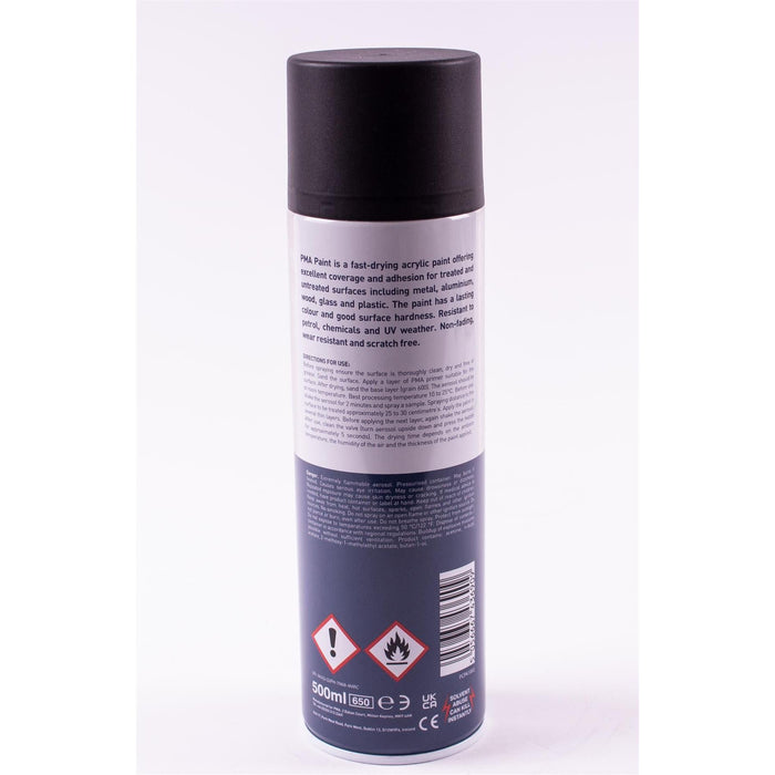 3 X PMA Satin Black Paint Spray Aerosol 500Ml High Coverage Satin Black PMA - Town Tools 