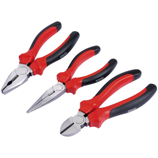 Draper Plier Set With Soft Grip Handles, 160mm (3 Piece) 68001 Draper - Town Tools 