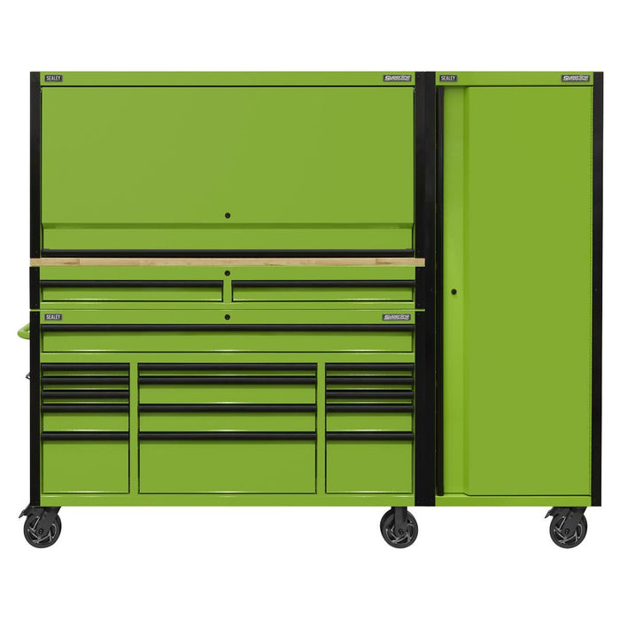 Superline PRO Black Edition Mobile Trolley  Wooden Worktop Hutch 2 Drawer Riser Superline Pro - Town Tools 