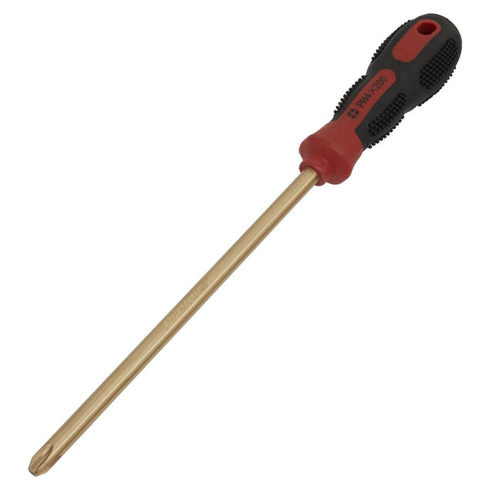 Sealey Screwdriver Phillips #4 x 200mm Non-Sparking NS099 Sealey - Town Tools 