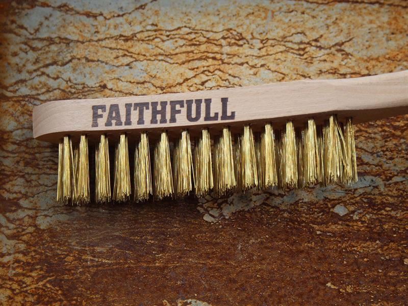 Faithfull Brass Scratch Brush, Three Row Faithfull - Town Tools