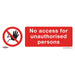 Sealey Prohibition Safety Sign No Access Self-Adhesive Vinyl Pack of 10 Sealey - Town Tools 