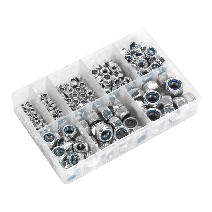 Sealey Nylon Locknut Assortment M4-M16 255pc AB033LN Sealey - Town Tools 