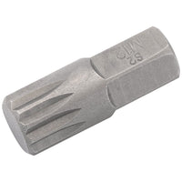 Draper M12 x 30mm Spline 10mm Insert Bit for Mechanic's Bit Sets 33343