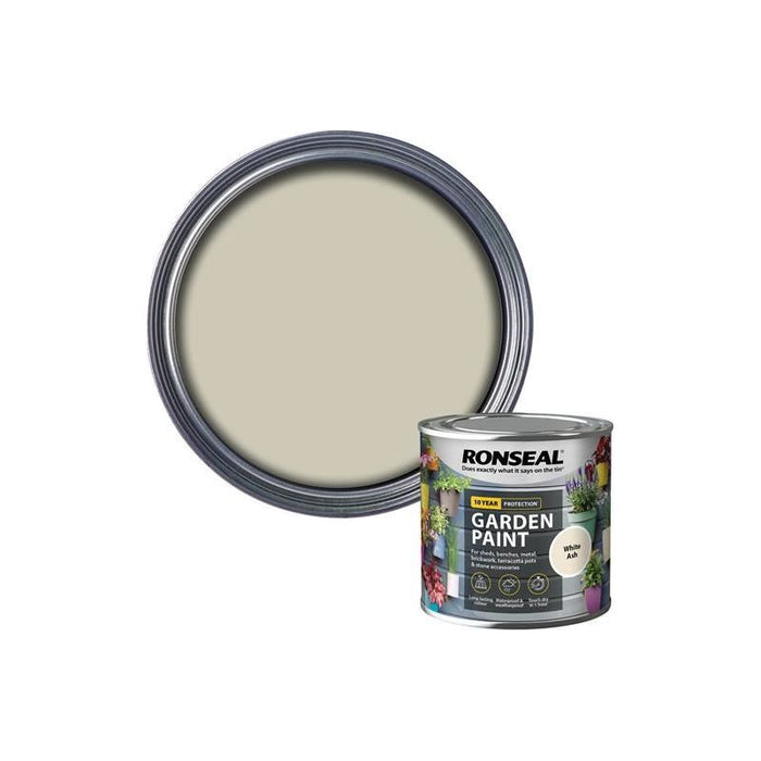 Ronseal Garden Paint White Ash 250ml Ronseal - Town Tools