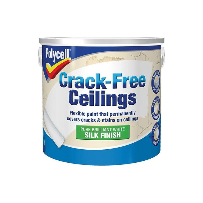 Polycell Crack-Free Ceilings Smooth Silk 2.5 litre Polycell - Town Tools