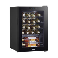 Baridi 20 Bottle Wine Cooler Fridge with Touchscreen Controls & LED Light - Black