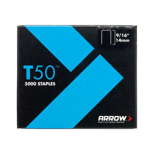 Arrow T50 Staples 14mm (9/16in) (Pack 5000, 4 x 1250) Arrow - Town Tools