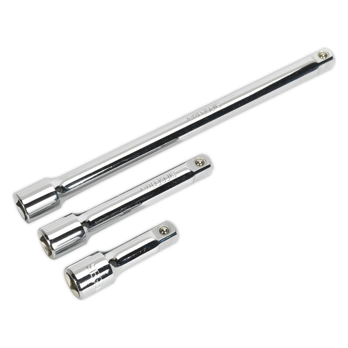 Sealey Extension Bar Set 3pc 1/2"Sq Drive S0720 Sealey - Town Tools 