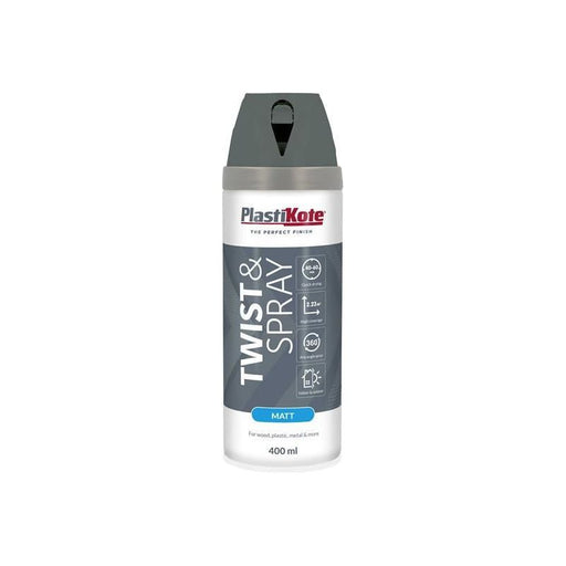 Plastikote Twist & Spray Matt 400ml Blue Steel PlastiKote - Town Tools