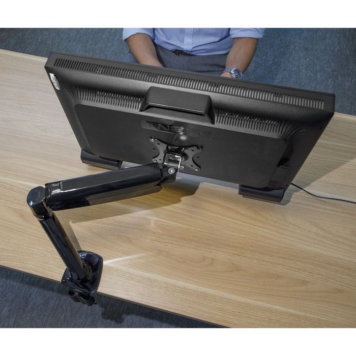 Dellonda Adjustable Single Monitor Arm with 360 Rotation - Black DH24