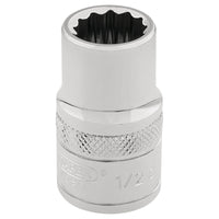 Draper HI-TORQ 12 Point Socket, 3/8" Sq. Dr., 1/2" 49387