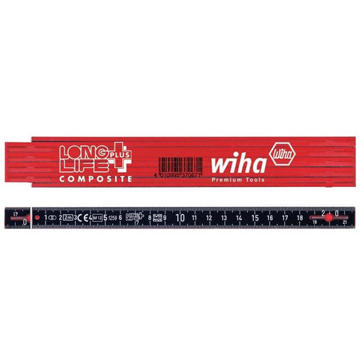 Wiha LongLife Plus Composite Folding Ruler 2m Wiha - Town Tools