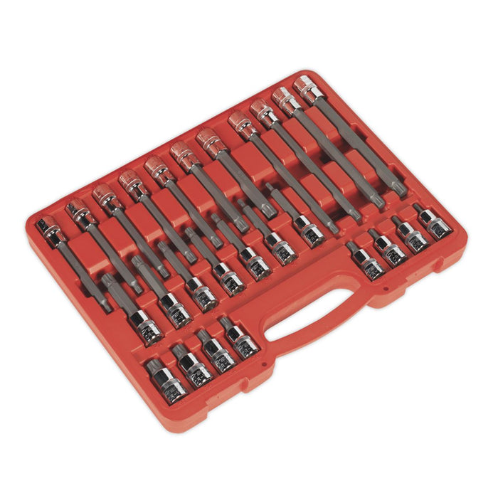 Sealey Premier Premier Spline Socket Bit Set 1/2"Sq Drive 26pc AK2195 Sealey Premier - Town Tools 