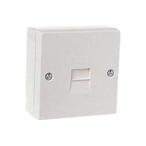 Dencon Telephone Socket 1 Way White Dencon - Town Tools