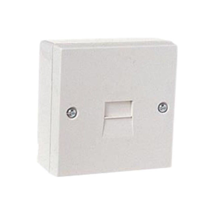 Dencon Telephone Socket 1 Way White Dencon - Town Tools