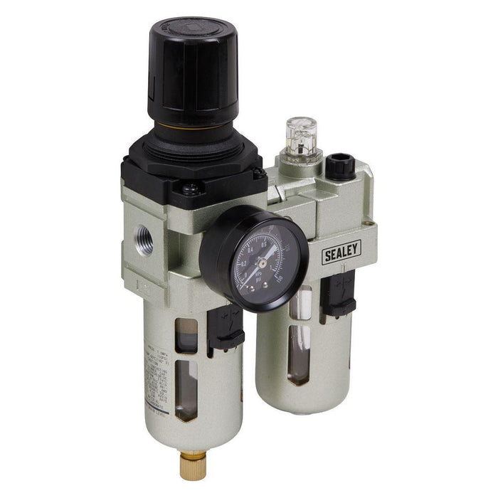 Sealey Air Filter/Regulator/Lubricator Max. Airflow 60cfm SA106 Sealey - Town Tools 