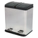 Sealey Pedal Bin Recycling 40L Stainless Steel BM73 Sealey - Town Tools 