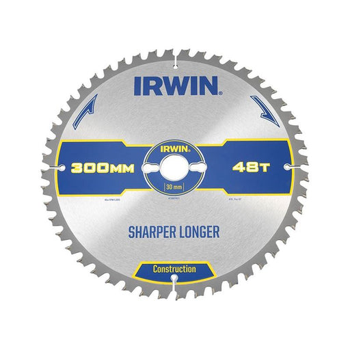 Irwin® Construction Table & Mitre Circular Saw Blade 300 x 30mm x 48T ATB IRWIN® - Town Tools