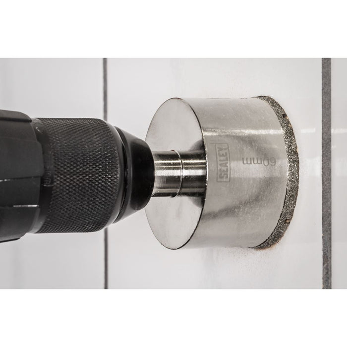 Sealey Electroplated Diamond Hole Saw 60mm DHS60 Sealey - Town Tools 