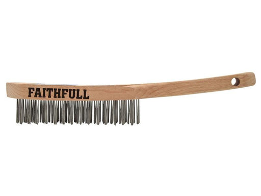 Faithfull Heavy-Duty Stainless Steel Scratch Brush, 3 Row Faithfull - Town Tools