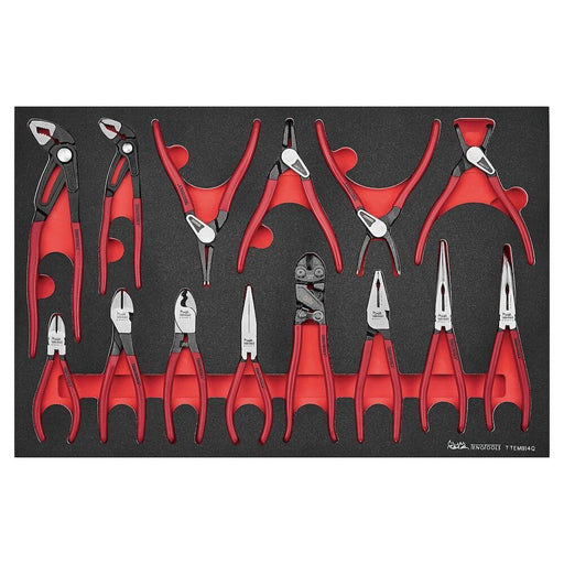 Teng Tools Plier Set Vinyl Grip Q FOAM4X4 14 Pieces Teng Tools - Town Tools 