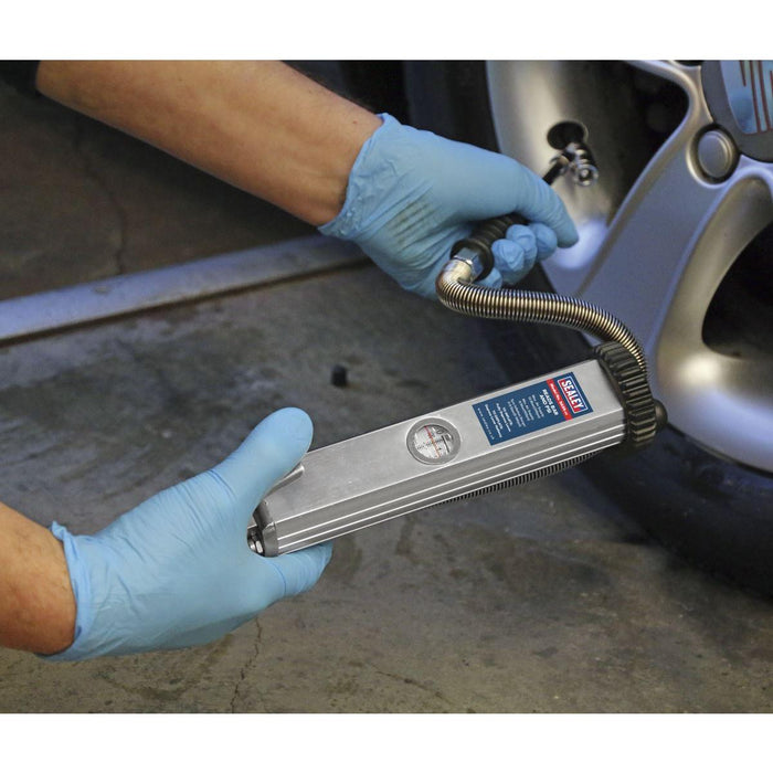 Sealey Tyre Inflator Long Type with Twin Push-On Connector SA39 Sealey - Town Tools 