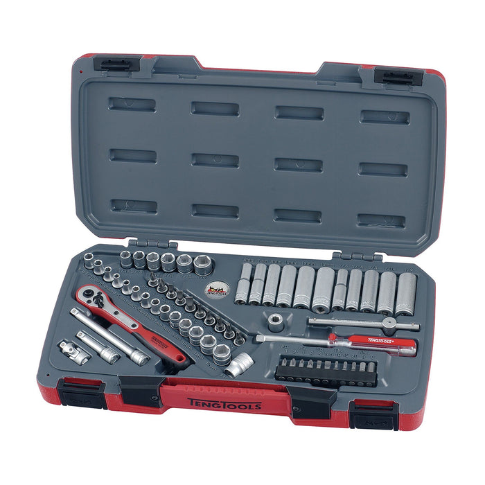 Teng Tools MECCA PRO 1/4" Socket Set 6 pt 60 Pieces Teng Tools - Town Tools 