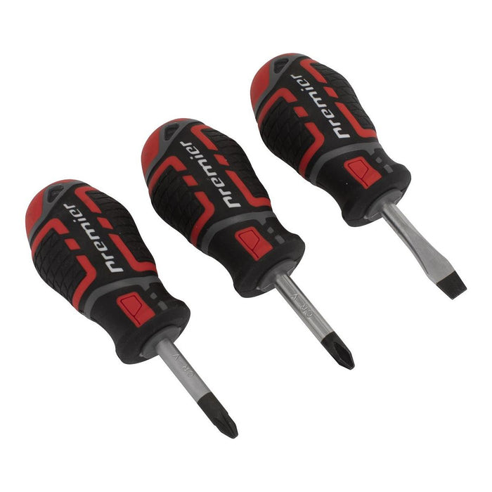 Sealey Premier Premier GripMAX Stubby Screwdriver Set 3pc AK4328 Sealey Premier - Town Tools 