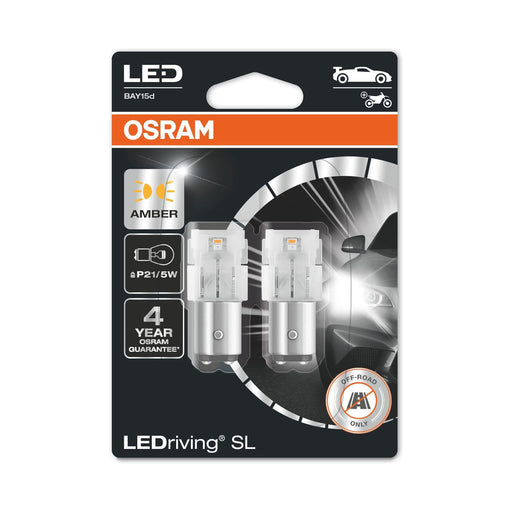 Osram LEDriving SL, P21/5W, Amber, LED signal lamps, Off-road only, non ECE, Dou Osram - Town Tools 