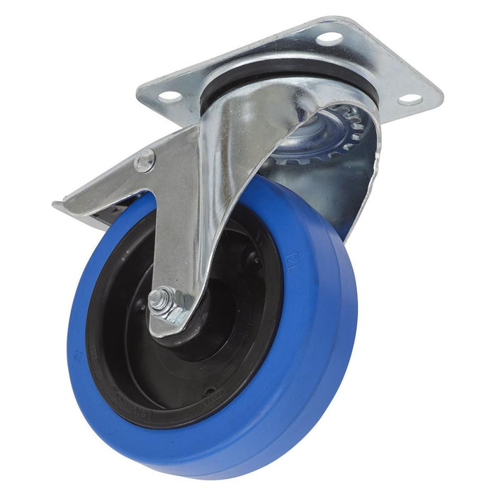 Sealey Castor Wheel Swivel Plate with Total Lock125mm SCW3125SPL Sealey - Town Tools 