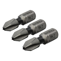 Faithfull Phillips Impact Screwdriver Bits PH2 x 25mm (Pack 3)