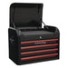 Sealey Topchest 4 Drawer Retro Style Black with Red Anodised Drawer Pulls Sealey - Town Tools 