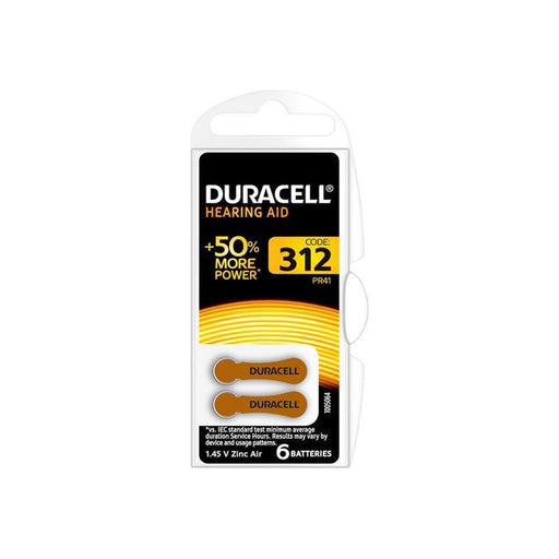 Duracell Specialty Hearing Aid Batteries Size 312 (6 Pack) Duracell - Town Tools