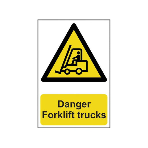 Scan Danger Forklift Trucks - PVC Sign 200 x 300mm Scan - Town Tools