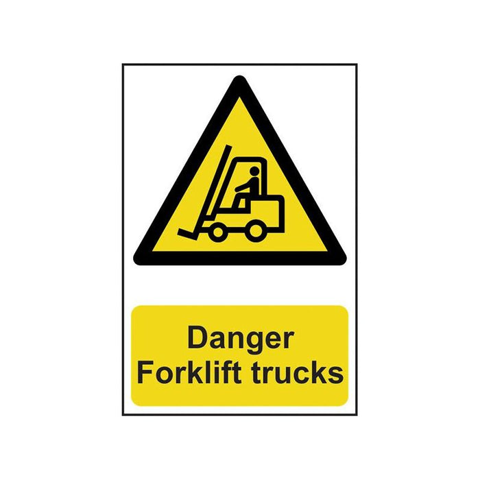 Scan Danger Forklift Trucks - PVC Sign 200 x 300mm Scan - Town Tools
