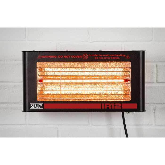 Sealey Wall Mounting Infrared Quartz Heater 1.2W/230V IR12 Sealey - Town Tools 