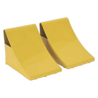 Sealey Heavy-Duty Steel Wheel Chocks 4kg Pair WC05