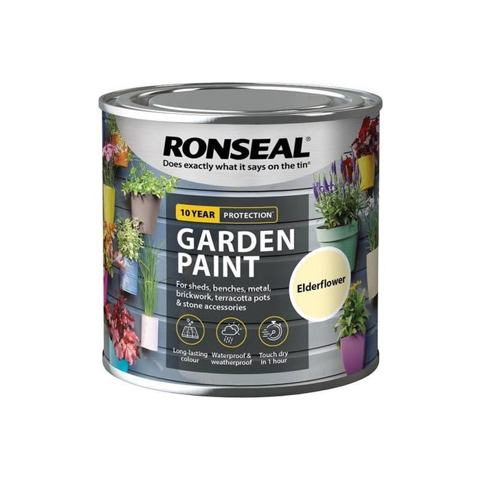 Ronseal Garden Paint Elderflower 250ml Ronseal - Town Tools