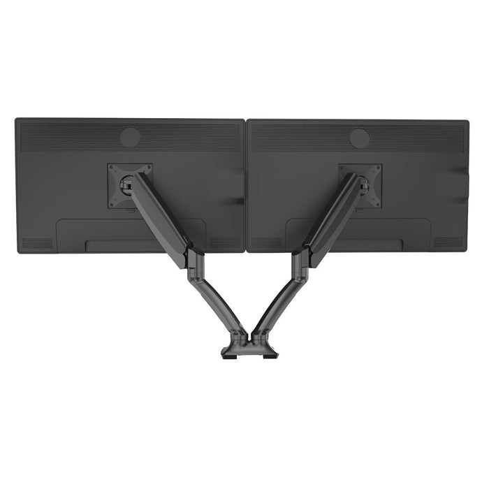 Dellonda Adjustbale Double Monitor Arm with 360 Rotation - Black DH25