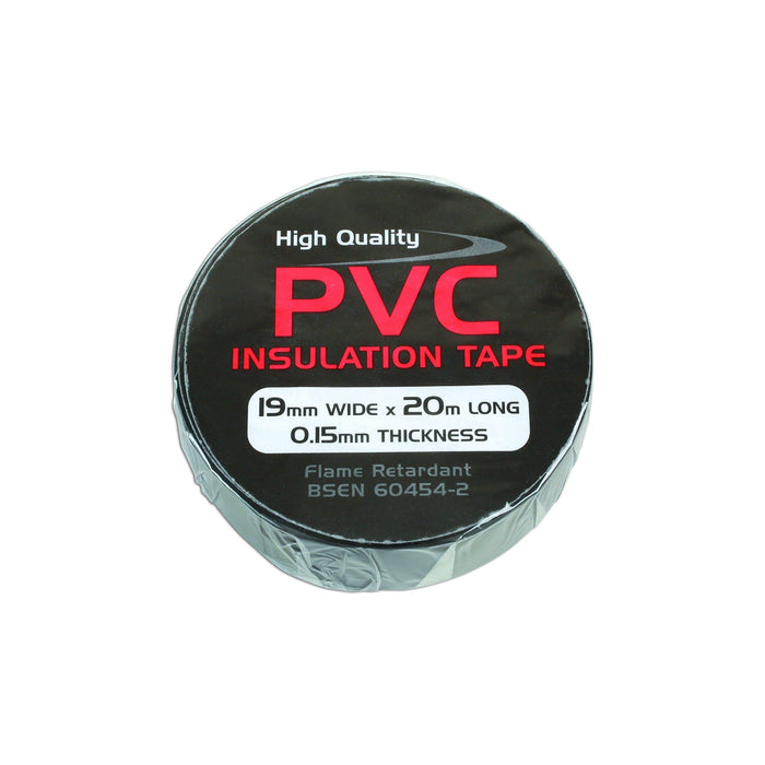 Connect Black PVC Insulation Tape 19mm x 20m 1pc 36887 Tool Connection - Town Tools 