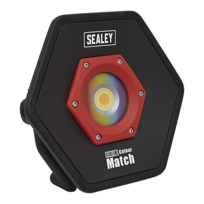 Sealey Rechargeable Floodlight 20W COB LED Lithium-ion Colour Matching CRI 96 Sealey - Town Tools 