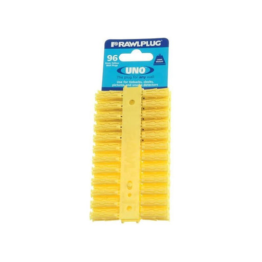 Rawlplug Yellow UNO® Plugs 5 x 24mm (Card 96) Rawlplug - Town Tools